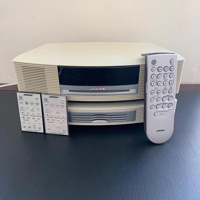 LOT 97 M: Bose Wave Music System Model #AWRCC2, Multi CD Changer Accessory, & Remotes