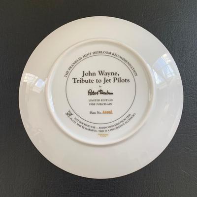 LOT 98 M: John Wayne Limited Edition Porcelain Plate Collection; Franklin Mint by Robert Tomenbaum; "The Legend Lives On",...