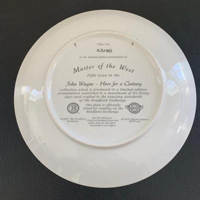 LOT 99 M: John Wayne Limited Edition Porcelain Plate Collection; Franklin Mint by Robert Tomenbaum & Bradford Exchange by David Sutton