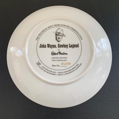 LOT 99 M: John Wayne Limited Edition Porcelain Plate Collection; Franklin Mint by Robert Tomenbaum & Bradford Exchange by David Sutton