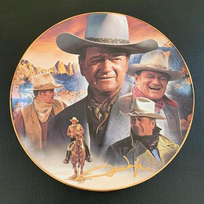 LOT 99 M: John Wayne Limited Edition Porcelain Plate Collection; Franklin Mint by Robert Tomenbaum & Bradford Exchange by David Sutton