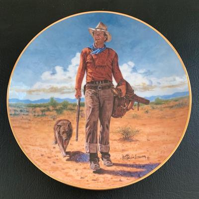 LOT 99 M: John Wayne Limited Edition Porcelain Plate Collection; Franklin Mint by Robert Tomenbaum & Bradford Exchange by David Sutton