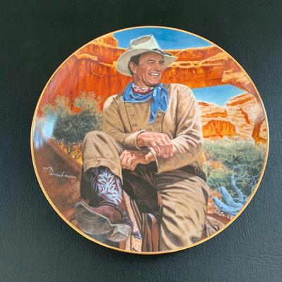 LOT 99 M: John Wayne Limited Edition Porcelain Plate Collection; Franklin Mint by Robert Tomenbaum & Bradford Exchange by David Sutton