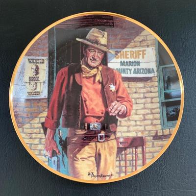LOT 99 M: John Wayne Limited Edition Porcelain Plate Collection; Franklin Mint by Robert Tomenbaum & Bradford Exchange by David Sutton