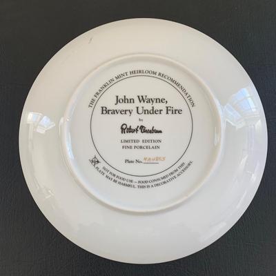 LOT 99 M: John Wayne Limited Edition Porcelain Plate Collection; Franklin Mint by Robert Tomenbaum & Bradford Exchange by David Sutton