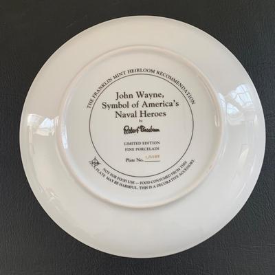 LOT 100 M: John Wayne Limited Edition Porcelain Plate Collection: Ernst Co. / Republic Pictures, Bradford Exchange, & Franklin Mint