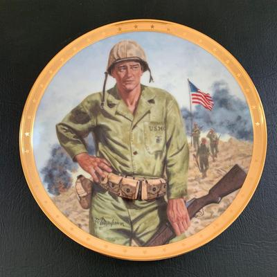 LOT 100 M: John Wayne Limited Edition Porcelain Plate Collection: Ernst Co. / Republic Pictures, Bradford Exchange, & Franklin Mint