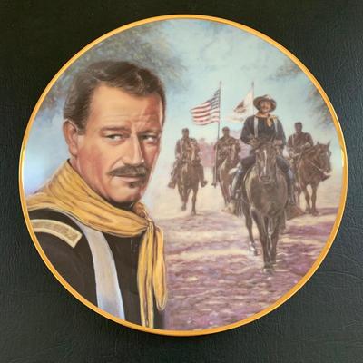 LOT 100 M: John Wayne Limited Edition Porcelain Plate Collection: Ernst Co. / Republic Pictures, Bradford Exchange, & Franklin Mint