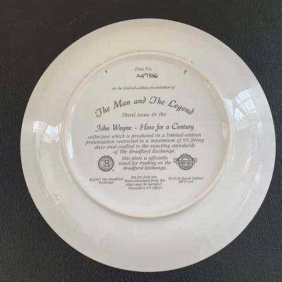 LOT 100 M: John Wayne Limited Edition Porcelain Plate Collection: Ernst Co. / Republic Pictures, Bradford Exchange, & Franklin Mint