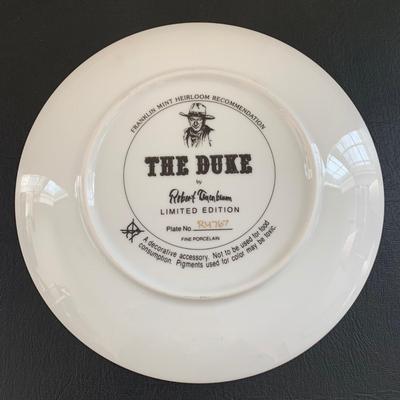 LOT 100 M: John Wayne Limited Edition Porcelain Plate Collection: Ernst Co. / Republic Pictures, Bradford Exchange, & Franklin Mint