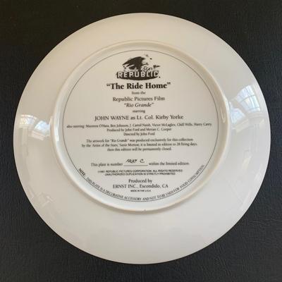 LOT 100 M: John Wayne Limited Edition Porcelain Plate Collection: Ernst Co. / Republic Pictures, Bradford Exchange, & Franklin Mint