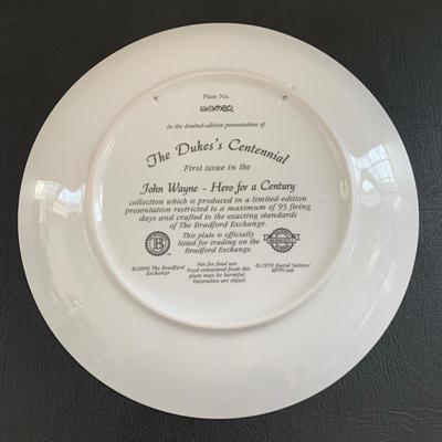 LOT 100 M: John Wayne Limited Edition Porcelain Plate Collection: Ernst Co. / Republic Pictures, Bradford Exchange, & Franklin Mint