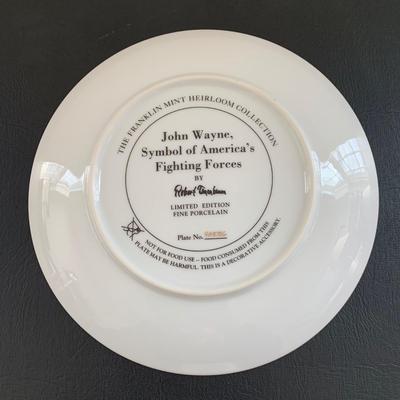 LOT 100 M: John Wayne Limited Edition Porcelain Plate Collection: Ernst Co. / Republic Pictures, Bradford Exchange, & Franklin Mint