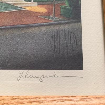 LOT 101 M: Framed, Signed, & Numbered Print by L. Crungnola "Dicken's At Dusk"