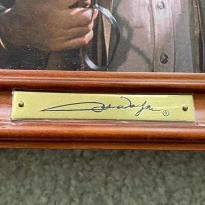 LOT 102 M: Bradford Exchange Limited Edition John Wayne "Stained Glass" Light Boxes; "Hero Of The West" 2006 &...