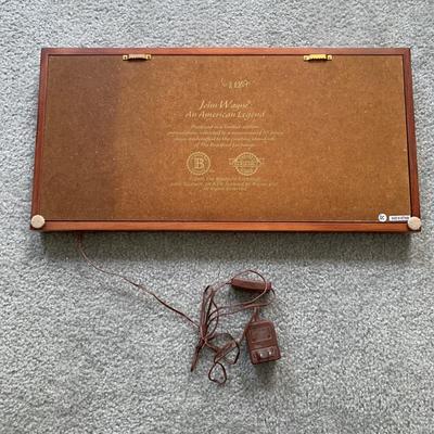 LOT 102 M: Bradford Exchange Limited Edition John Wayne "Stained Glass" Light Boxes; "Hero Of The West" 2006 &...