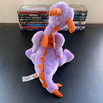 LOT 103 M: Disney Collection: Keychains, Postcards, CD, Playing Cards, Grumpy & Figment Stuffed Animals, DVD's, & More