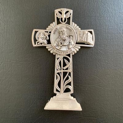 LOT 108 M: Religious Collection: Crucifixes, Figures, Teleflora Music Box, & Hidden Nativity Egg