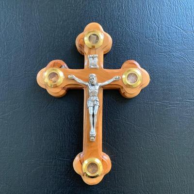 LOT 108 M: Religious Collection: Crucifixes, Figures, Teleflora Music Box, & Hidden Nativity Egg