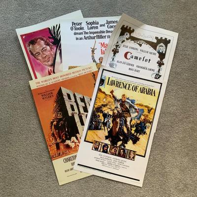 LOT 110 M: Movie Poster Collection: Camelot, Man Of La Mancha, Lawrence Of Arabia, & More