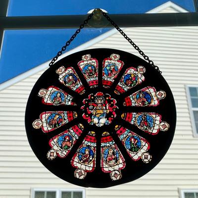 LOT 111 M: Canterbury Cathedral Stained Glass Window Hangs