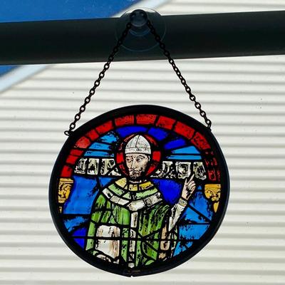 LOT 111 M: Canterbury Cathedral Stained Glass Window Hangs