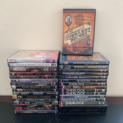 LOT 116 M: Sherlock Holmes Collection: DVDs, Book, Coffee Mugs, Desk Magnifier, & More