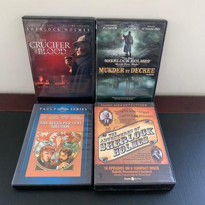 LOT 116 M: Sherlock Holmes Collection: DVDs, Book, Coffee Mugs, Desk Magnifier, & More