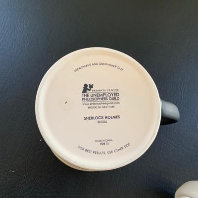 LOT 116 M: Sherlock Holmes Collection: DVDs, Book, Coffee Mugs, Desk Magnifier, & More