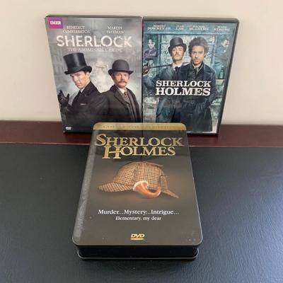 LOT 116 M: Sherlock Holmes Collection: DVDs, Book, Coffee Mugs, Desk Magnifier, & More