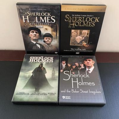 LOT 116 M: Sherlock Holmes Collection: DVDs, Book, Coffee Mugs, Desk Magnifier, & More