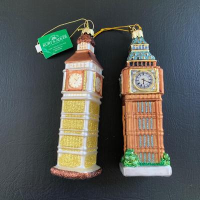 LOT 117 M: UK Christmas Ornaments & 13 Levenger Pewter Charles Dickens Head Ornaments