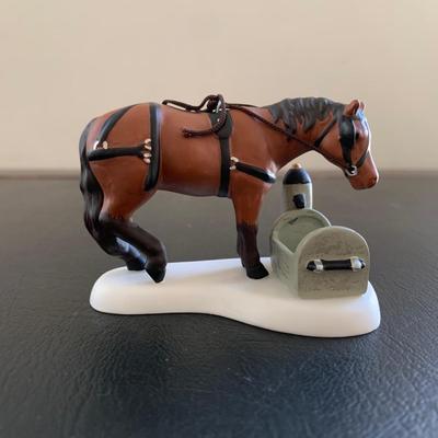 LOT 119 M: Department 56 Dickens Village Series "Horses At The Lampguard" & NIP "Red Lion Pub Beer Wagon"