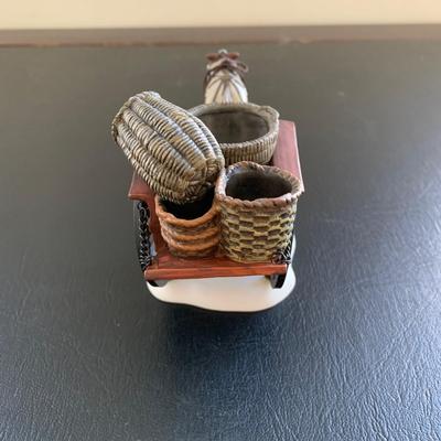 LOT 119 M: Department 56 Dickens Village Series "Horses At The Lampguard" & NIP "Red Lion Pub Beer Wagon"