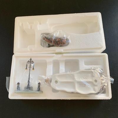 LOT 119 M: Department 56 Dickens Village Series "Horses At The Lampguard" & NIP "Red Lion Pub Beer Wagon"