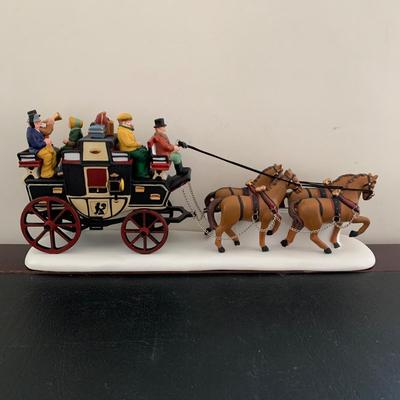 LOT 120 M: Department 56 Heritage Village Collection "Holiday Coach" & Dickens Village Series "The Queen's...
