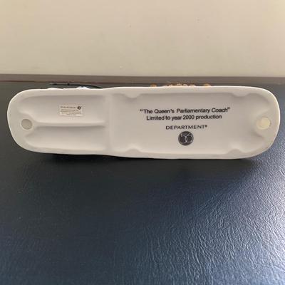 LOT 120 M: Department 56 Heritage Village Collection "Holiday Coach" & Dickens Village Series "The Queen's...