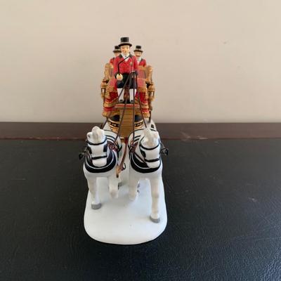 LOT 120 M: Department 56 Heritage Village Collection "Holiday Coach" & Dickens Village Series "The Queen's...