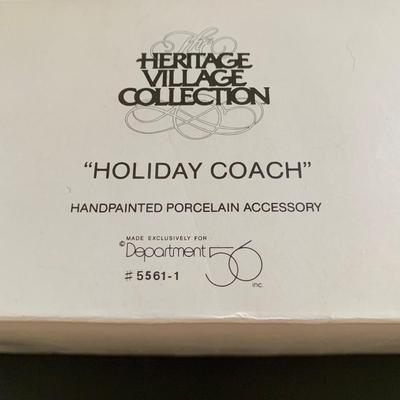LOT 120 M: Department 56 Heritage Village Collection "Holiday Coach" & Dickens Village Series "The Queen's...