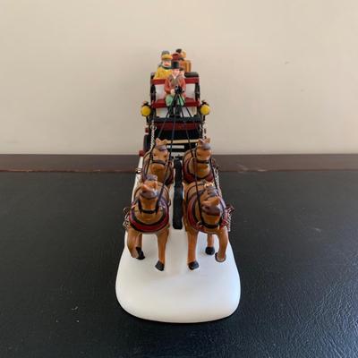 LOT 120 M: Department 56 Heritage Village Collection "Holiday Coach" & Dickens Village Series "The Queen's...