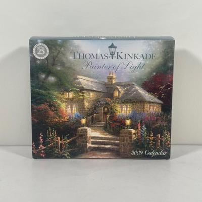 LOT 123U: Thomas Kinkade Light Up Painting, Tree Ornaments & More!