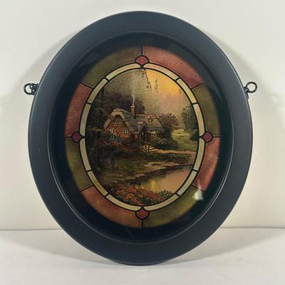 LOT 123U: Thomas Kinkade Light Up Painting, Tree Ornaments & More!