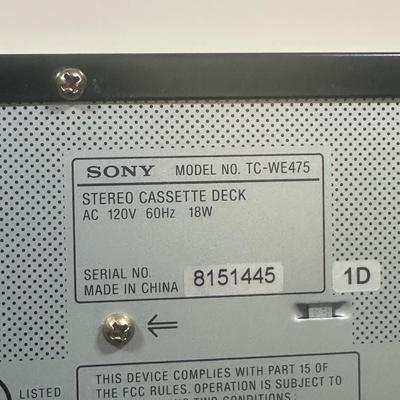 LOT 129U: Sony Stereo Cassette Deck TC-WE475, Yamaha Stereo Receiver RX797 & Polk Audio Speakers