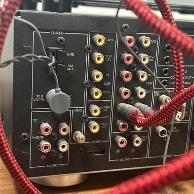 LOT 129U: Sony Stereo Cassette Deck TC-WE475, Yamaha Stereo Receiver RX797 & Polk Audio Speakers