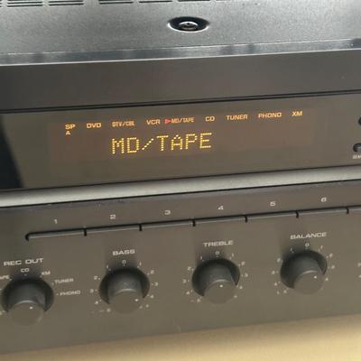 LOT 129U: Sony Stereo Cassette Deck TC-WE475, Yamaha Stereo Receiver RX797 & Polk Audio Speakers