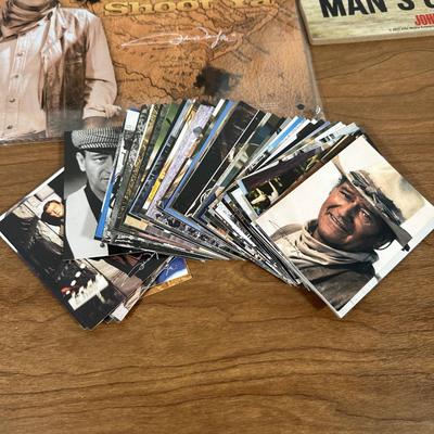 LOT 130U: John Wayne Collection - Pictures, Trading Cards, Blankets & More