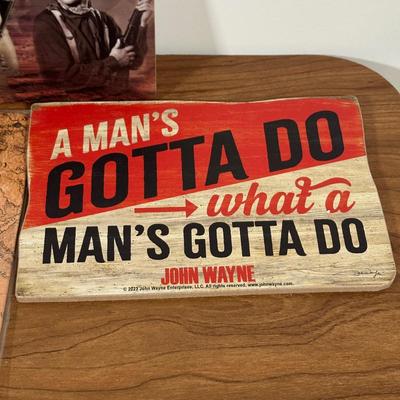 LOT 130U: John Wayne Collection - Pictures, Trading Cards, Blankets & More