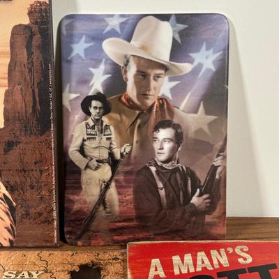 LOT 130U: John Wayne Collection - Pictures, Trading Cards, Blankets & More