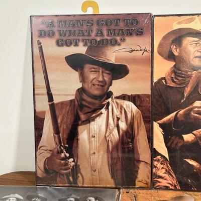 LOT 130U: John Wayne Collection - Pictures, Trading Cards, Blankets & More