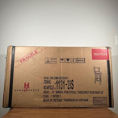 LOT 131U: Homelegance 29” Swivel Pub Stool New In Box 1131-29S